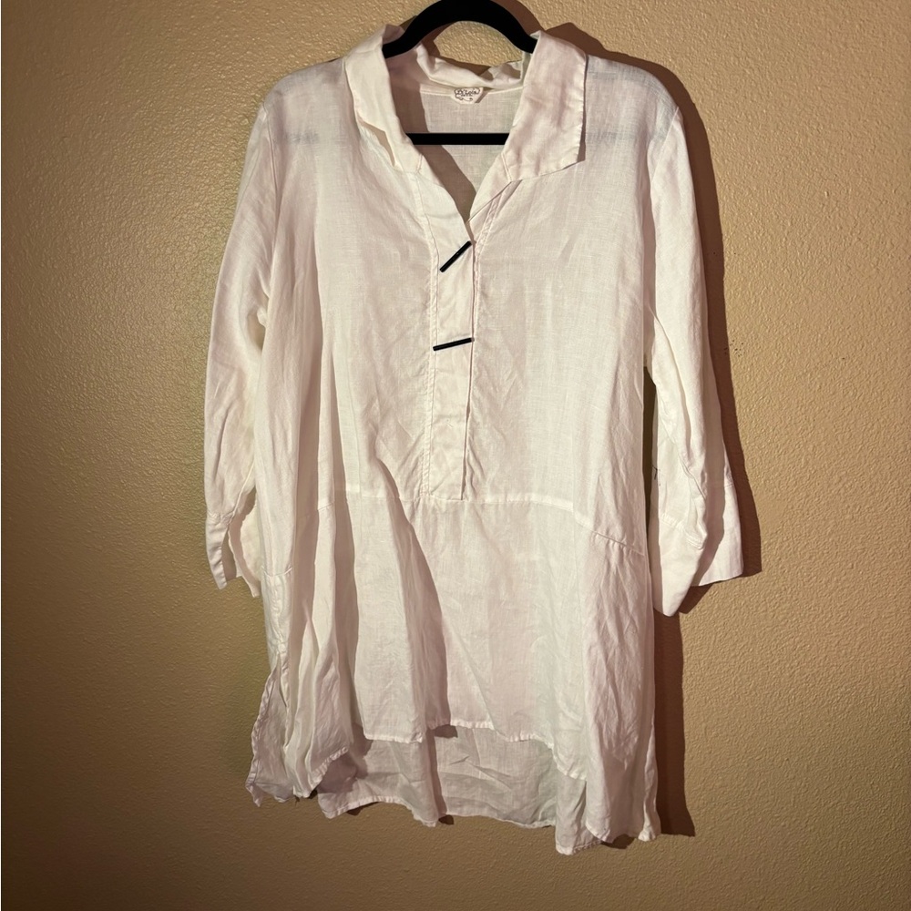 Chic Linen Tunic Blouse